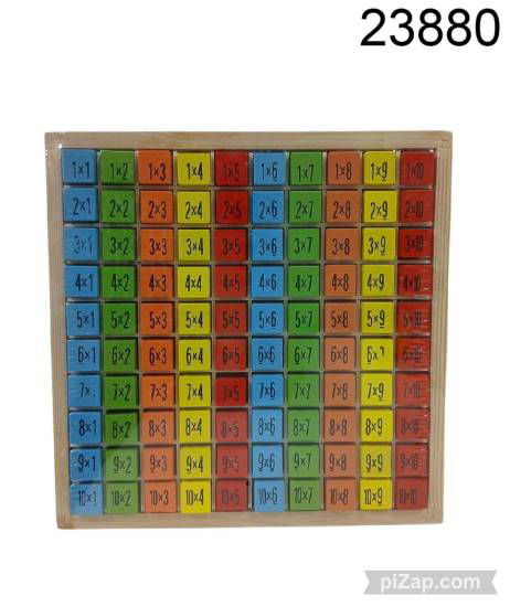 Imagen de TABLA  DE MULTIPLICAR DE MADERA 19 X19 CM 4.26